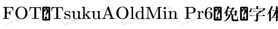 FOT-TsukuAOldMin Pr6字体转换